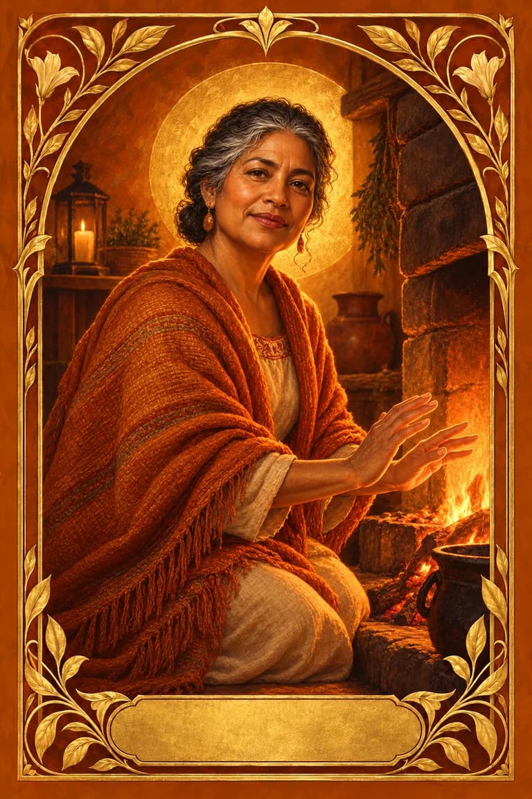Tarot portrait of The Hearthkeeper