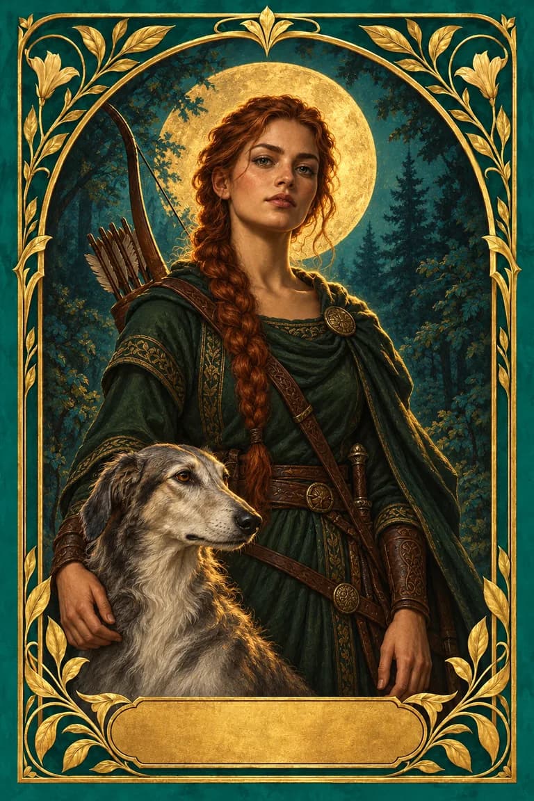 Tarot portrait of The Huntress